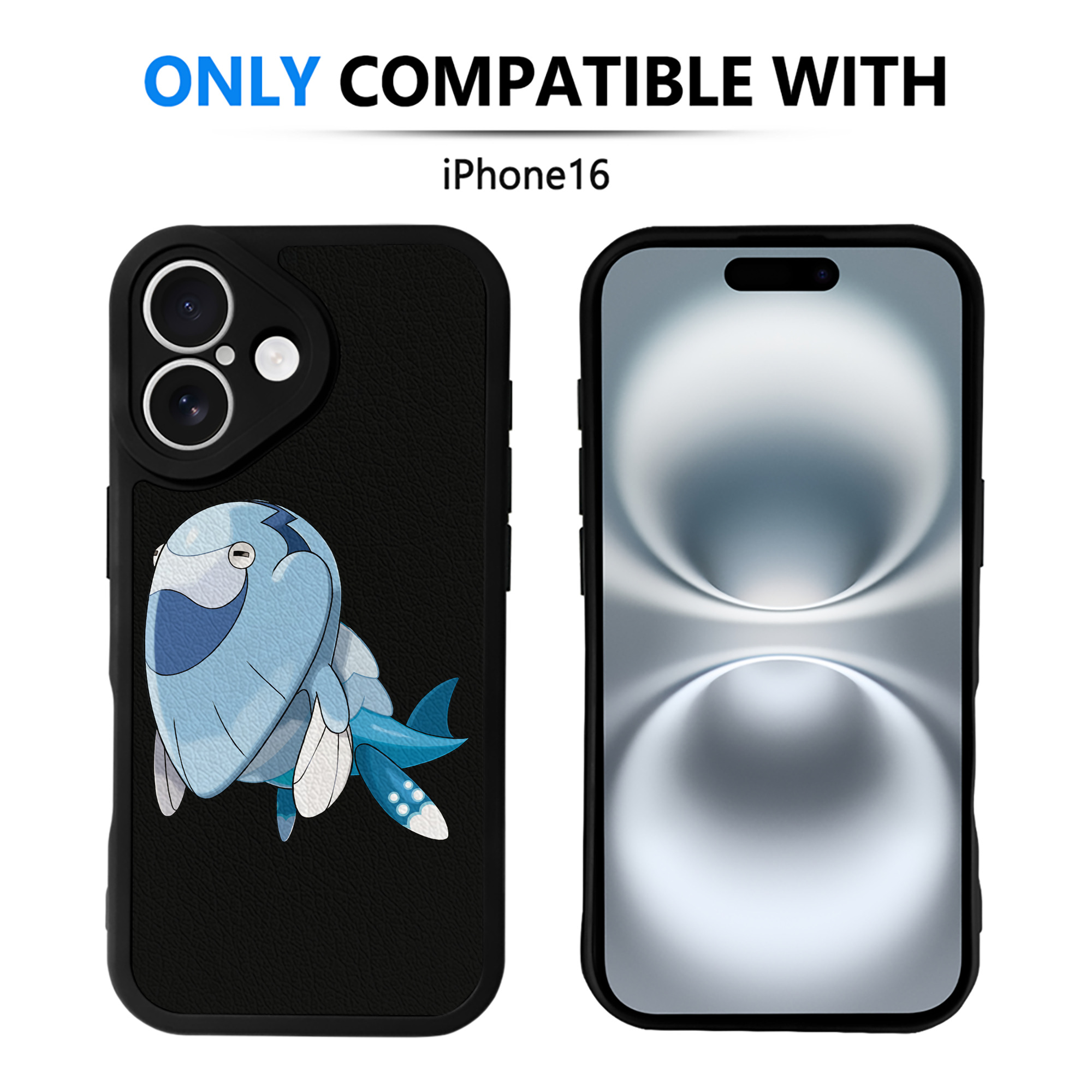 （画像用） ポケットモンスター Pokémon 【iPhone 16シリーズ対応】シリコンスマホケース（レザー調） 材質：シリコン